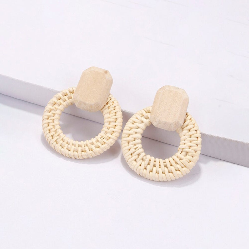 Skorter | Tropical Vibe Handmade Rattan Wooden Statement Earring Collection