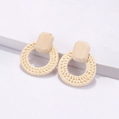Skorter | Tropical Vibe Handmade Rattan Wooden Statement Earring Collection