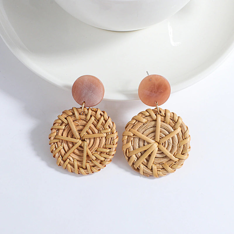 Skorter | Tropical Vibe Handmade Rattan Wooden Statement Earring Collection