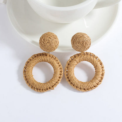 Skorter | Tropical Vibe Handmade Rattan Wooden Statement Earring Collection