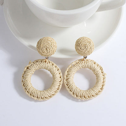 Skorter | Tropical Vibe Handmade Rattan Wooden Statement Earring Collection