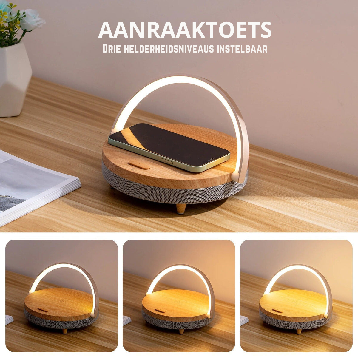 Skorter | 3-in-1 LED Lamp, Bluetooth Speaker & Wireless Charger | Smart Desk Light