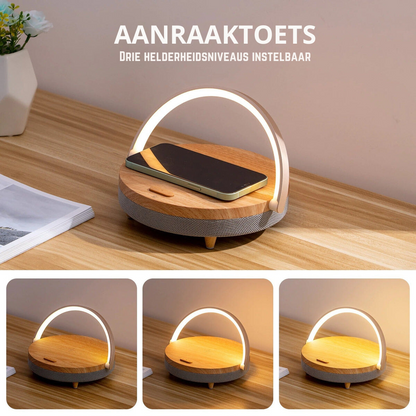 Skorter | 3-in-1 LED Lamp, Bluetooth Speaker & Wireless Charger | Smart Desk Light