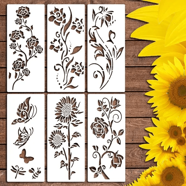 Skorter | DIY Decoration - Garden Fence Large Flower Drawing Templates