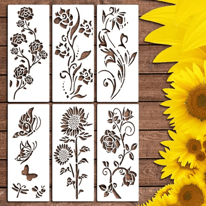 Skorter | DIY Decoration - Garden Fence Large Flower Drawing Templates