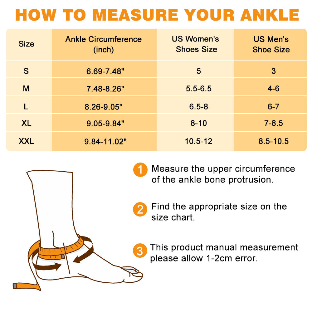 Skorter | Adjustable Ankle Compression Sleeve Ankle Brace Care 2-Pack