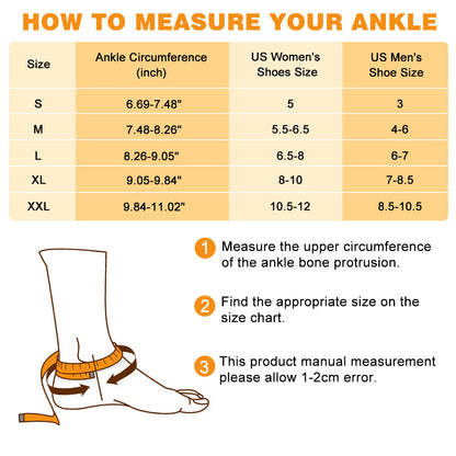 Skorter | Adjustable Ankle Compression Sleeve Ankle Brace Care 2-Pack