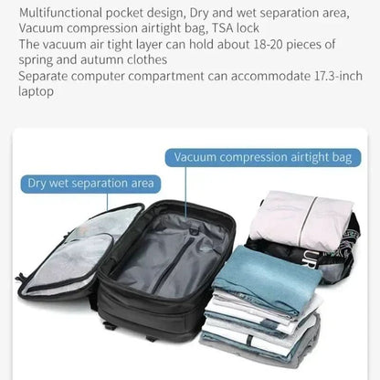 Skorter | Compressible travel backpack with laptop compartment