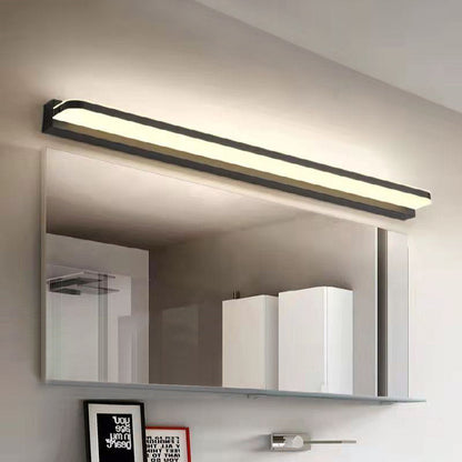 Skorter | Scandinavia Linear Mirror Wall Lamp, Chrome/Black, Bedroom