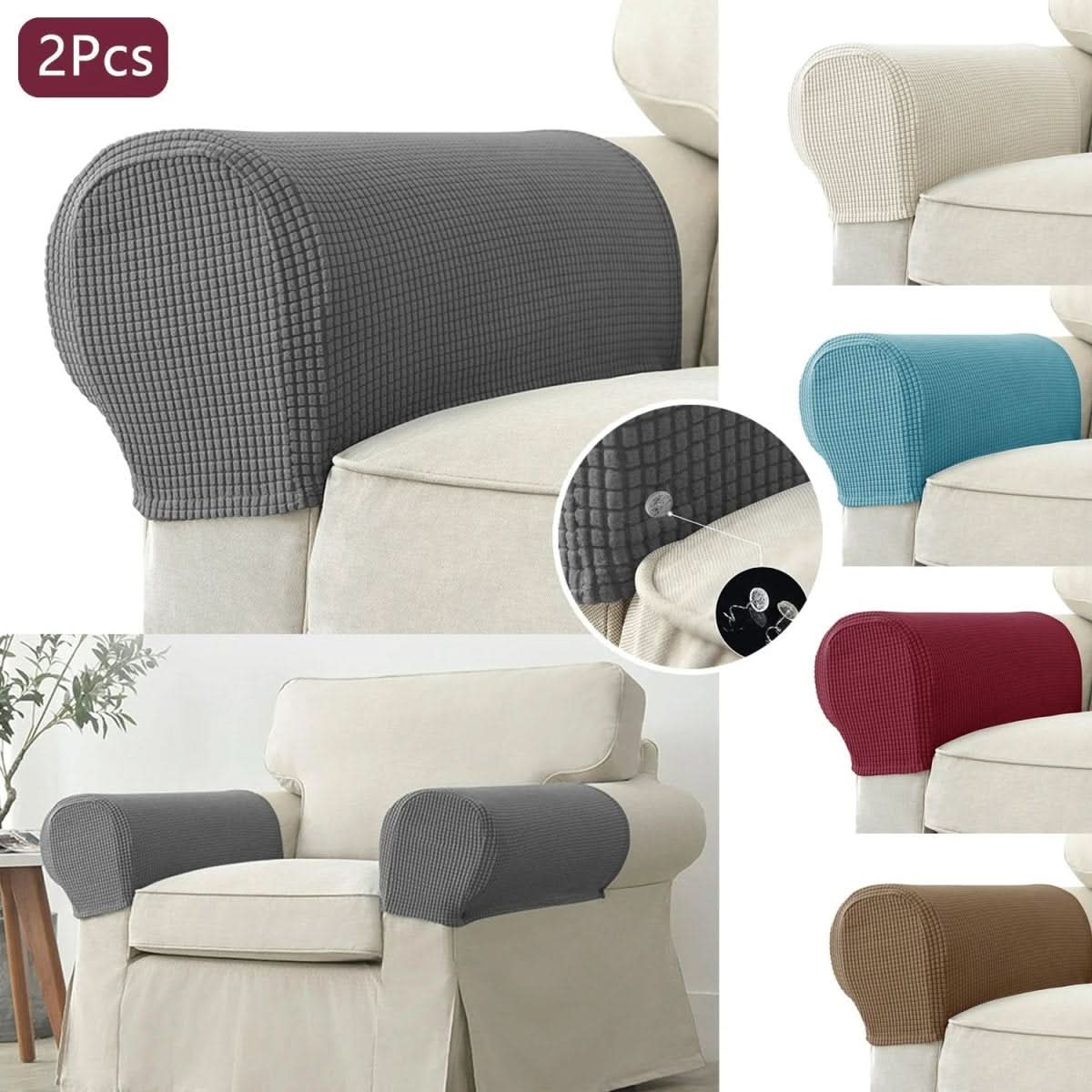 Skorter | 2-piece waterproof armrest covers with jacquard design