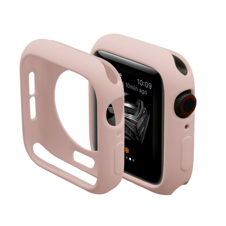 Skorter | ENKAY Hat-Prince 2 in 1 TPU half-covered protective case + 3D full-screen PET curved heat-bending HD screen protector for Apple Watch Series 5 & 4 40mm (Pink)