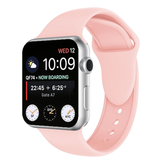 Skorter | Silikonarmband med dubbla nitar för Apple Watch Series 3 &amp; 2 &amp; 1 42mm (Rosa)
