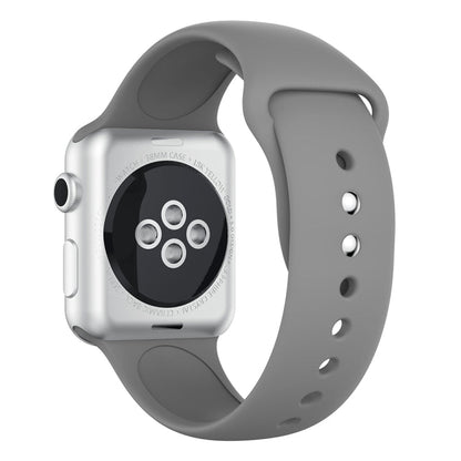 Skorter | Silikonarmband med dubbla nitar för Apple Watch Series 3 &amp; 2 &amp; 1 42mm (Grå)