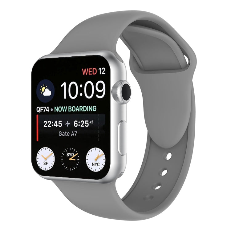 Skorter | Silikonarmband med dubbla nitar för Apple Watch Series 3 &amp; 2 &amp; 1 42mm (Grå)