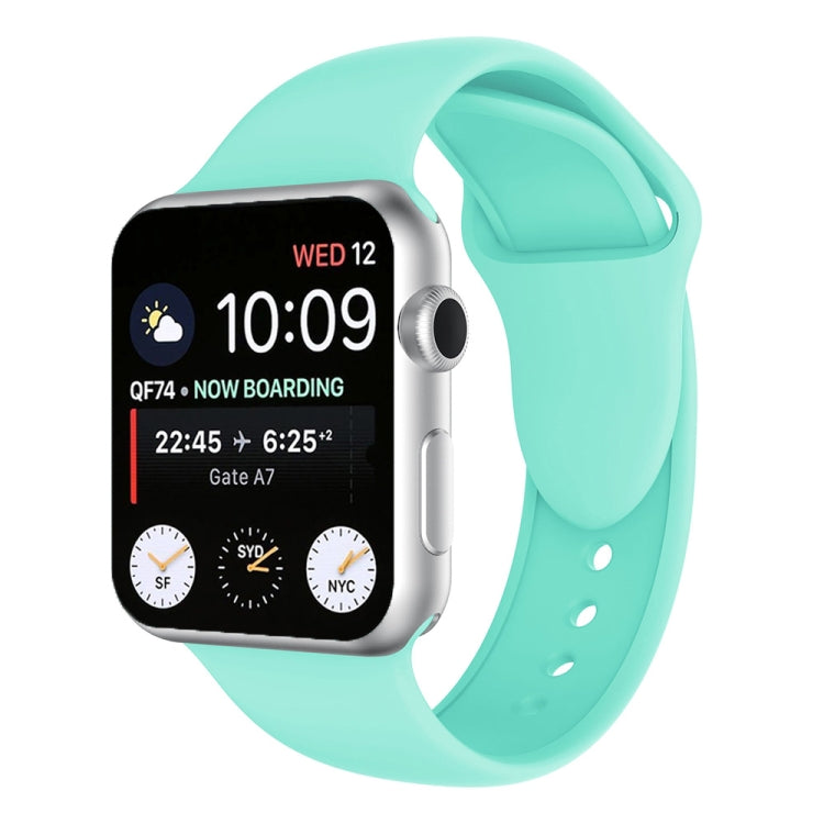 Skorter | Silikonarmband med dubbla nitar för Apple Watch Series 3 &amp; 2 &amp; 1 42mm (Mintgrön)