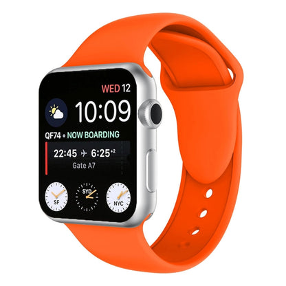 Skorter | Silikonarmband med dubbla nitar för Apple Watch Series 3 &amp; 2 &amp; 1 38mm (Orange)