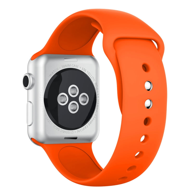 Skorter | Silikonarmband med dubbla nitar för Apple Watch Series 3 &amp; 2 &amp; 1 38mm (Orange)