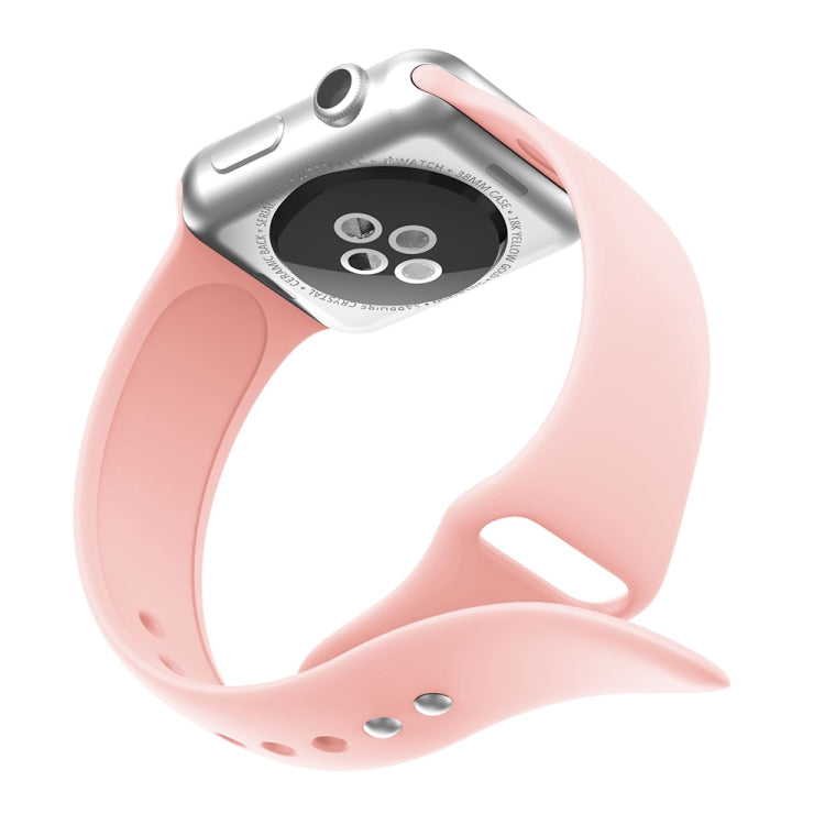 Skorter | Silikonarmband med dubbla nitar för Apple Watch Series 3 &amp; 2 &amp; 1 38mm (Rosa)