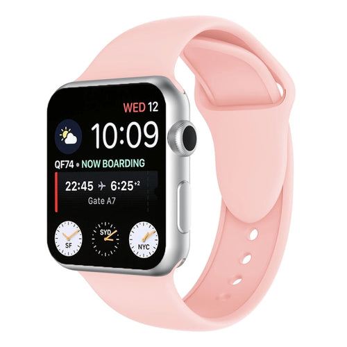 Skorter | Silikonarmband med dubbla nitar för Apple Watch Series 3 & 2 & 1 38mm (Rosa)