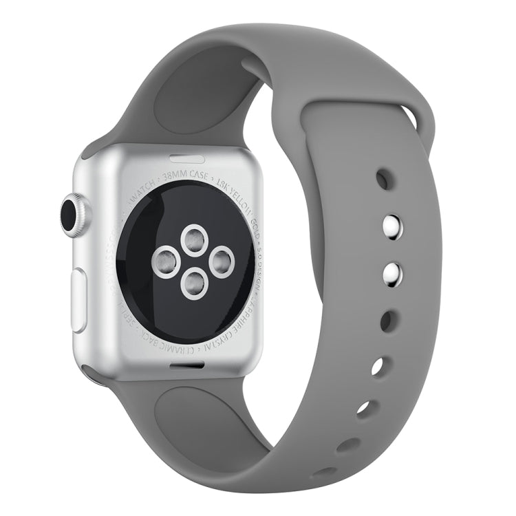 Skorter | Silikonarmband med dubbla nitar för Apple Watch Series 3 &amp; 2 &amp; 1 38mm (Grå)