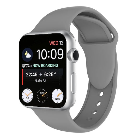 Skorter | Silikonarmband med dubbla nitar för Apple Watch Series 3 &amp; 2 &amp; 1 38mm (Grå)