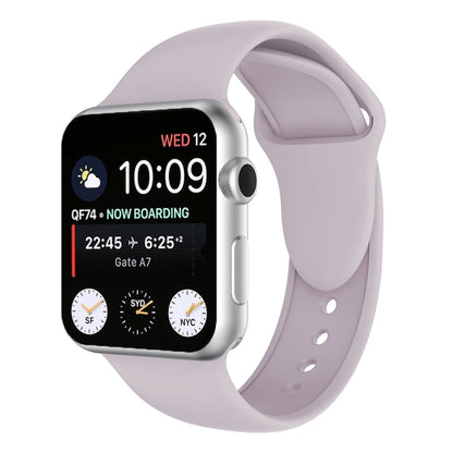 Skorter | Dubbelradigt silikonarmband för Apple Watch Series 3 &amp; 2 &amp; 1 38mm (ljuslila)