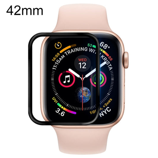 Skorter | For Apple Watch 42mm Soft PET Film Full Coverage Protection Glass (Black)