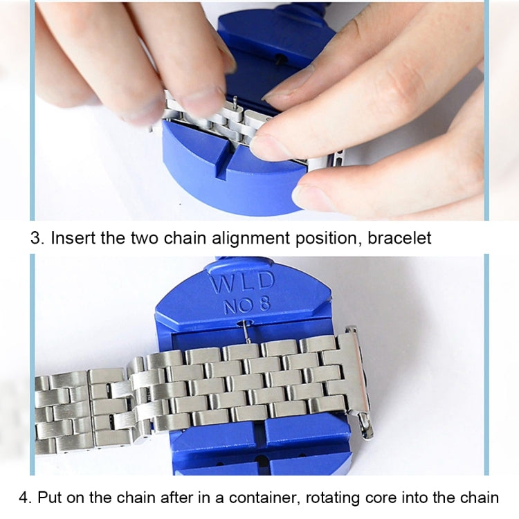 Skorter | 22mm Men Hidden Butterfly Clasp 7 Beads Stainless Steel Bracelet For Apple Watch 38mm (Silver Rose Gold)