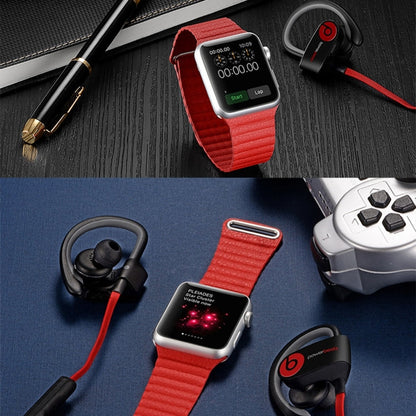 Skorter | For Apple Watch 38mm Bow Magnet Closure PU Leather Strap (Red)