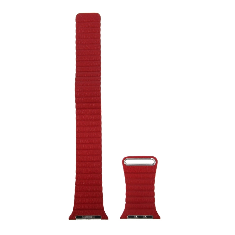 Skorter | For Apple Watch 38mm Bow Magnet Closure PU Leather Strap (Red)