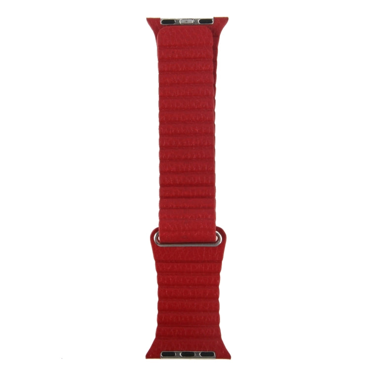 Skorter | For Apple Watch 38mm Bow Magnet Closure PU Leather Strap (Red)