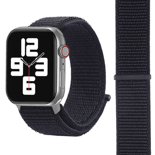 Skorter | For Apple Watch 46mm / 49mm / 45mm / 44mm Simple Fashion Nylon Watch Band with Magic Wand (Black)