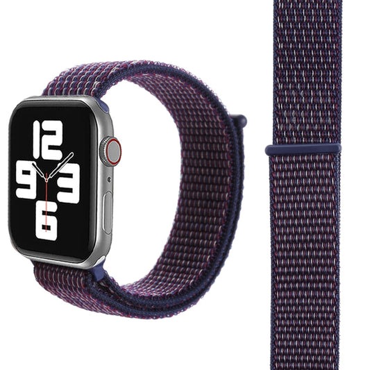 Skorter | For Apple Watch 46mm / 49mm / 45mm / 44mm Simple Fashion Nylon Watch Strap with Magic Stick (Dark Purple)