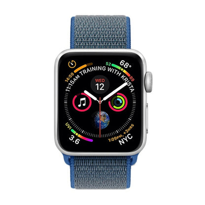 Skorter | For Apple Watch 46 mm / 49 mm / 45 mm / 44 mm Simple Fashion Nylon Watch Strap with Magic Stick (Dark Blue)