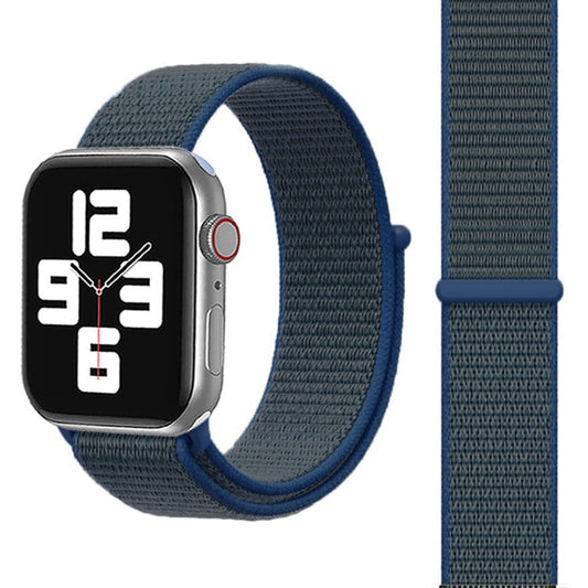 Skorter | For Apple Watch 46 mm / 49 mm / 45 mm / 44 mm Simple Fashion Nylon Watch Strap with Magic Stick (Dark Blue)