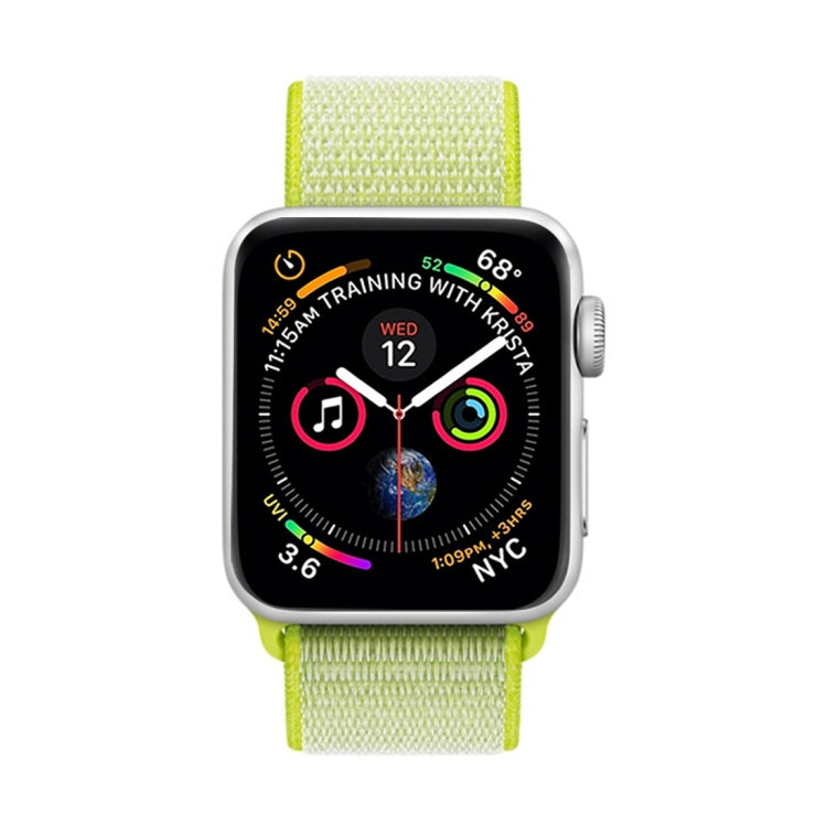 Skorter | For Apple Watch 46mm / 49mm / 45mm / 44mm Simple Fashion Nylon Watch Band with Magic Stitch ( fluorescent green light )