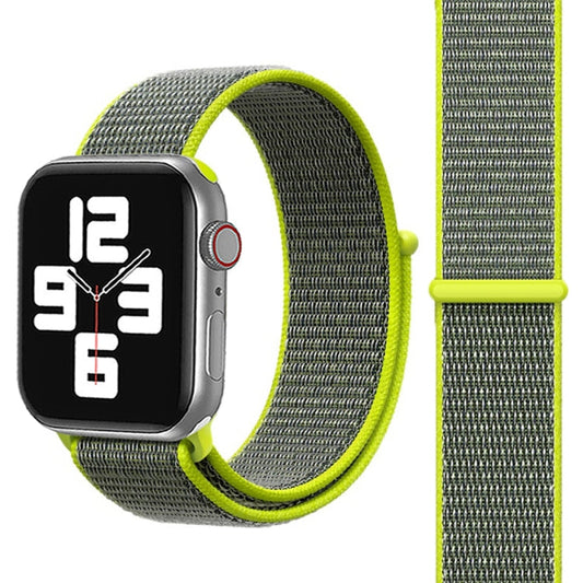 Skorter | For Apple Watch 46mm / 49mm / 45mm / 44mm Simple Fashion Nylon Band with Magic Stick (Green)