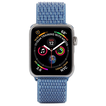 Skorter | For Apple Watch 46mm / 49mm / 45mm / 44mm Simple Fashion Nylon Watch Band with Magic Stick (Peacock Blue)