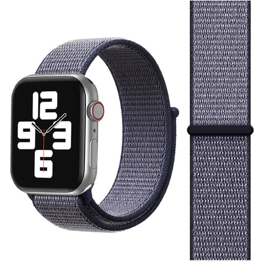 Skorter | For Apple Watch 46mm / 49mm / 45mm / 44mm Simple Fashion Nylon Watch Strap with Magic Wand (Navy Blue)
