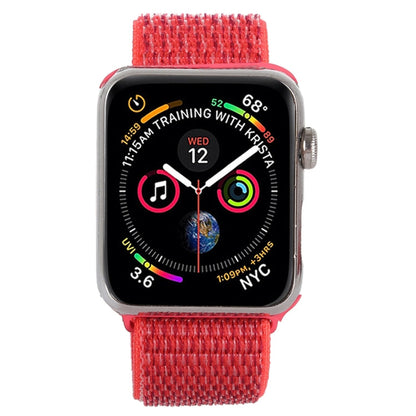 Skorter | For Apple Watch 46mm / 49mm / 45mm / 44mm Simple Fashion Nylon Watch Band with Magic Stick (Pink Red)
