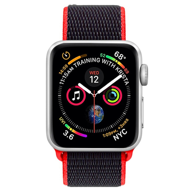 Skorter | For Apple Watch 46mm / 49mm / 45mm / 44mm Simple Fashion Nylon Watch Strap with Magic Wand (Red)