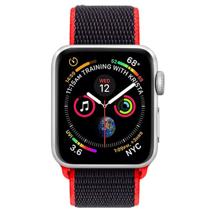 Skorter | For Apple Watch 46mm / 49mm / 45mm / 44mm Simple Fashion Nylon Watch Strap with Magic Wand (Red)