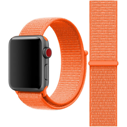 Skorter | For Apple Watch 42mm / 41mm / 40mm / 38mm Simple Fashion Nylon Watch Strap with Magic Stick (Orange)