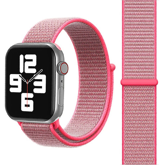 Skorter | For Apple Watch 42mm / 41mm / 40mm / 38mm Simple Fashion Nylon Watch Band with Wand (Light Pink)
