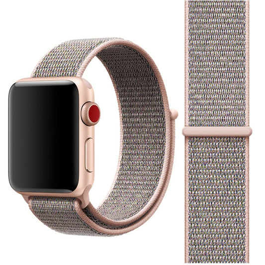 Skorter | For Apple Watch 42mm / 41mm / 40mm / 38mm Simple Fashion Nylon Watch Strap with Magic Stick (Pink)