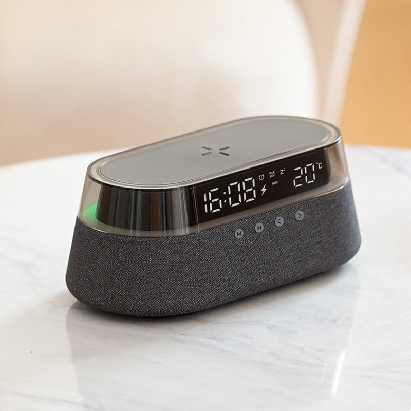 Skorter | Night Light Wireless Charging Alarm Clock Retro Bluetooth Speaker