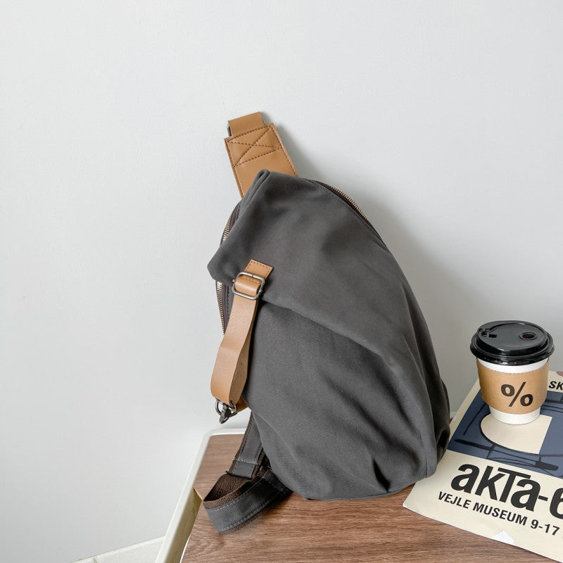 Skorter | Canvas Casual Minimalist Large Capacity Single Shoulder Sling Bag