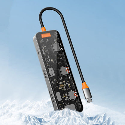 Skorter | Eight-In-One Multi-Interface Transparent Expansion Dock