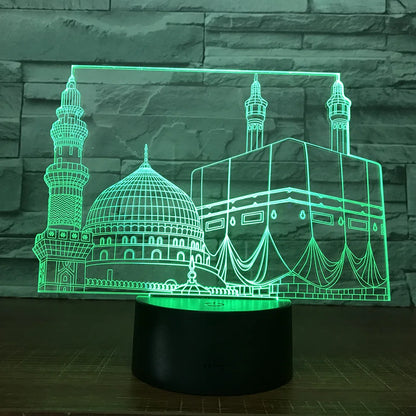 Skorter | SpiritGlow - LED Table Lamp in Mosque Design, 3D Lighting for Spiritual Atmosphere