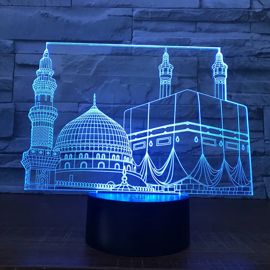 Skorter | SpiritGlow - LED Table Lamp in Mosque Design, 3D Lighting for Spiritual Atmosphere
